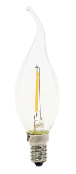 1 Watt LED Filament Nostalgie Glas Kerzenform Windstoss Lampe Klar 2800 K