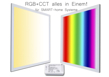 LED Panel RGB + CCT 60x60 WhiteRainbow+ 36 Watt  warmweiß/kaltweiß dimmbar und alle RGB Farben mit Zigbee flimmerfrei