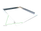 Preview: LED Panel Lampe Halterung Befestigung Aufbaurahmen weiß 60x60cm