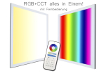 LED Panel RGB + CCT 60x60 WhiteRainbowplus 36 Watt  warmweiß/kaltweiß dimmbar und alle RGB Farben mit Fernbedienung flimmerfrei