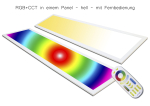 [Aktion] LED Panel RGB 120x30 plus  WW+CW 36 Watt  warmweiß bis kaltweiß dimmbar mit Fernbedienung