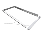 Aufputzrahmen in weiss für LED Panel 120x60cm für Decken- oder Wandeinbau
